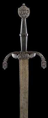 Lot 155 - A SWORD IN ITALIAN MID-16TH CENTURY STYLE AND A SWORD IN GERMAN EARLY 16TH CENTURY STYLE