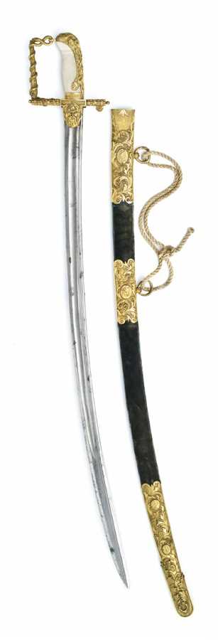 Lot 196 - A FINE PRESENTATION SWORD TO ADMIRAL SARTORIUS BY WIDDOWSON & VEALE