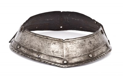 Lot 253 - **TWO GORGET LAMES FROM A CLOSE HELMET