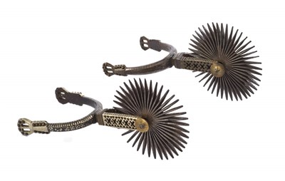 Lot 262 - TWO MEXICAN STEEL ROWEL SPURS