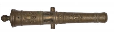 Lot 306 - AN ENGLISH BRONZE SALUTING CANNON