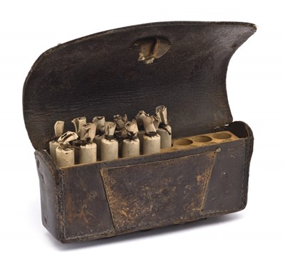 Lot 349 - A LEATHER BELT POUCH OF REGULATION TYPE