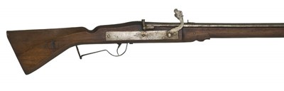 Lot 366 - A 16 BORE GERMAN MATCHLOCK MUSKET