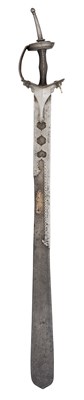 Lot 13 - A NORTH INDIAN SWORD (KHANDA), 17TH/18TH CENTURY, PROBABLY JAIPUR, RAJASTHAN