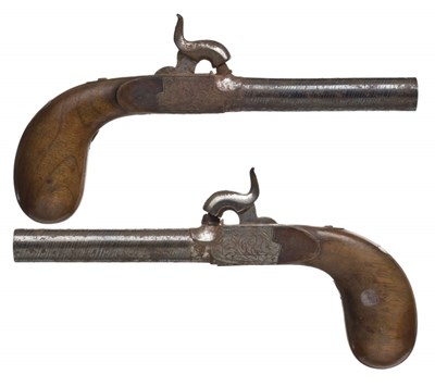 Lot 426 - A PAIR OF 80 BORE BELGIAN PERCUSSION PISTOLS