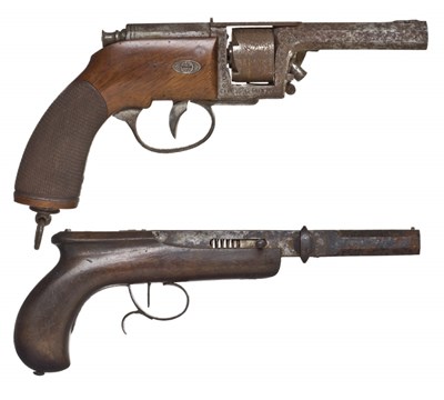 Lot 456 - A 0.35-42 CALIBRE CONTINENTAL DREYSE SYSTEM NEEDLE-FIRE REVOLVER