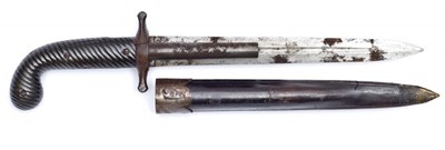 Lot 460 - A 120 BORE FRENCH DUMONTHIER PATENT COMBINED D.B. PERCUSSION PISTOL AND DAGGER