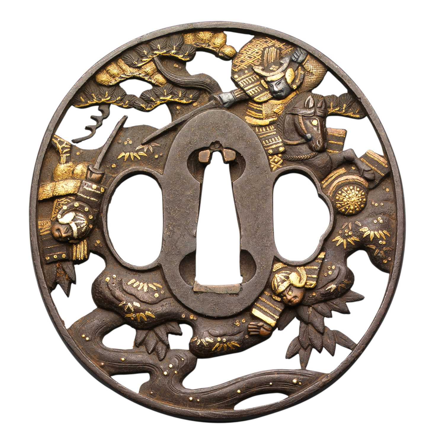 Lot 11 - An oval iron tsuba