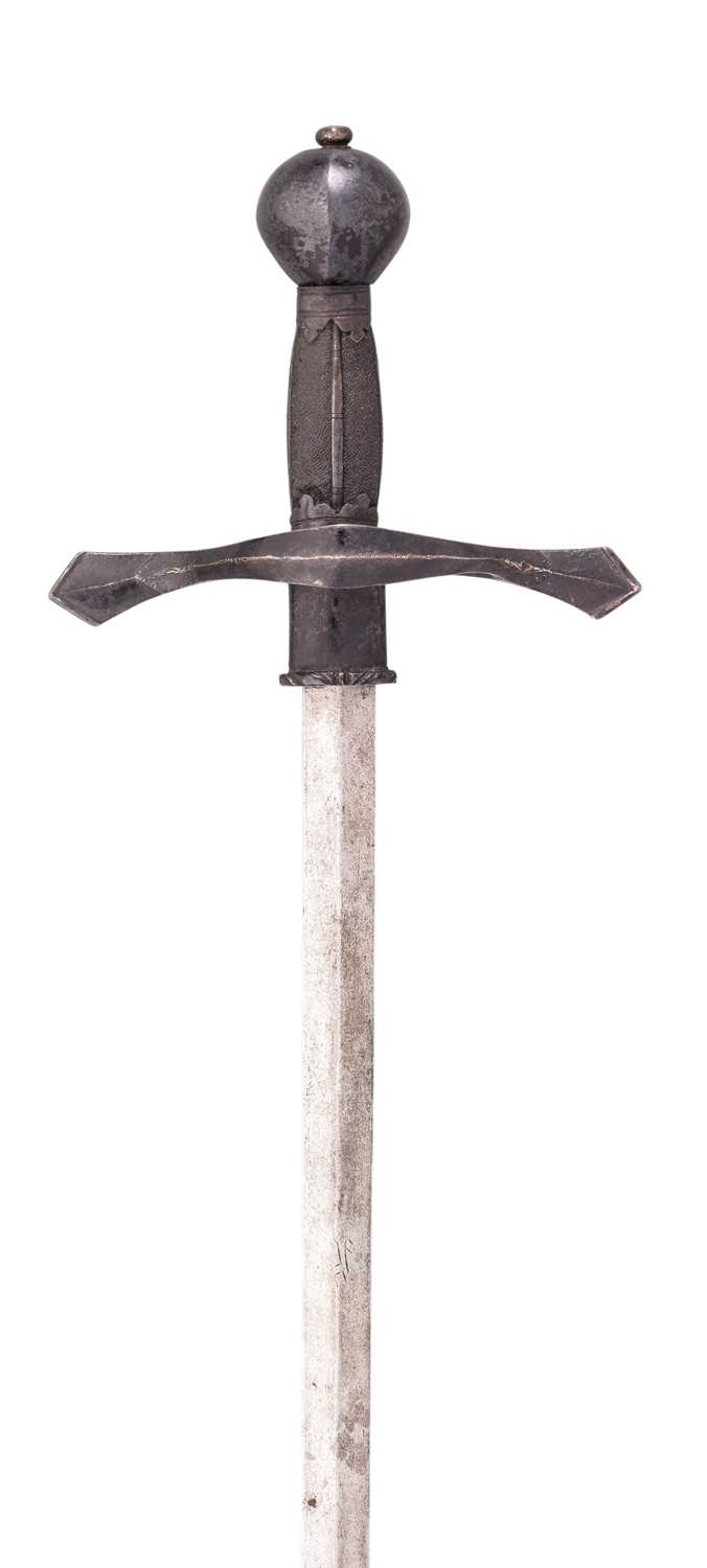 Lot 236 - **A FINE GERMAN SWORD-RAPIER WITH BLACKENED IRON HILT