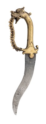 Lot 48 - AN INDIAN DAGGER (KHANJAR), 18TH CENTURY, POSSIBLY MADRAS, TAMIL NADU