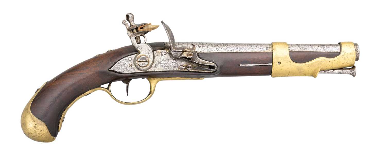 Lot 336 - **A .700 CALIBRE FRENCH MODEL 1763/66 FLINTLOCK DRAGOON PISTOL