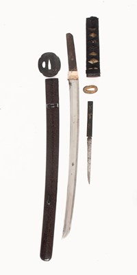 Lot 2 - A JAPANESE WAKIZASHI