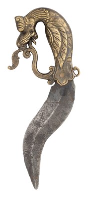 Lot 51 - A SOUTH INDIAN DAGGER (KHANJAR), POSSIBLY MADRAS OR MALABAR COAST, KARNATAKA