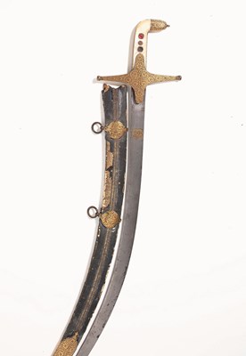 Lot 33 - A TURKISH SHAMSHIR