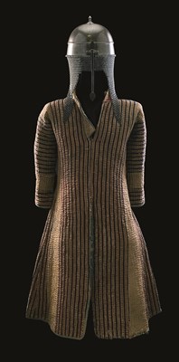 Lot 45 - A SUDANESE DERVISHES HELMET AND JIBBAH