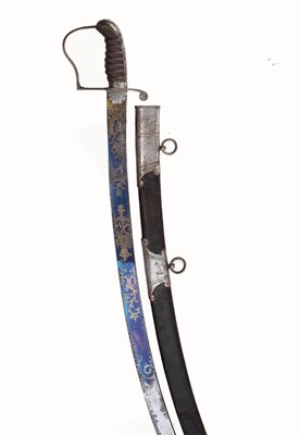 Lot 59 - A GEORGIAN LIGHT CAVALRY OFFICER'S SWORD