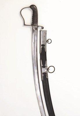 Lot 61 - A GEORGIAN LIGHT CAVALRY OFFICER'S SWORD