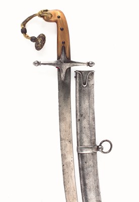 Lot 79 - A CONTINENTAL MAMELUKE-HILTED OFFICER'S SWORD