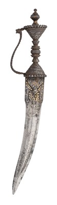 Lot 40 - A RARE SOUTH INDIAN DAGGER (KHANJAR), 15TH/16TH CENTURY, POSSIBLY SRIRANGAM, TAMIL NADU