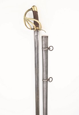 Lot 91 - A FRENCH MODEL AN XIII HEAVY CAVALRY TROOPER'S SWORD