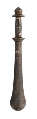 Lot 75 - AN INDIAN COPPER ALLOY MACE, POSSIBLY 16TH/17TH CENTURY, NAIR, KERALA