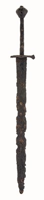 Lot 144 - A GERMAN QUILLON DAGGER