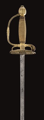 Lot 170 - A NORTH EUROPEAN TRANSITIONAL SMALL-SWORD WITH GILT-BRASS HILT