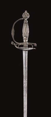 Lot 174 - A DUTCH SILVER-HILTED SMALL-SWORD