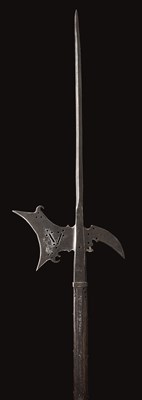 Lot 205 - A GERMAN HALBERD