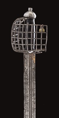 Lot 252 - AN ENGLISH BASKET-HILTED BACKSWORD