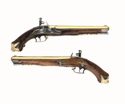Lot 272 - A VERY RARE PAIR OF SAXON AIR PISTOLS BY FUTTER Ã€ DRESSDE