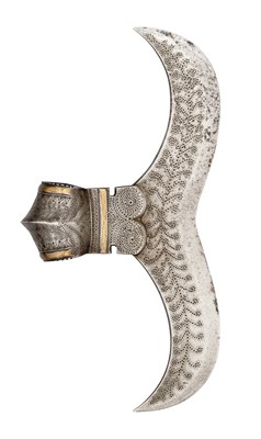 Lot 78 - AN INDIAN AXE (BULOVA), 19TH CENTURY, POSSIBLY KHOND