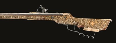 Lot 358 - A FINE SILESIAN WHEEL-LOCK SPORTING RIFLE