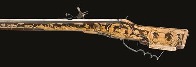 Lot 361 - A FINE GERMAN WHEEL-LOCK SPORTING RIFLE