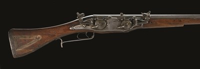 Lot 372 - A RARE SUPERIMPOSED LOAD WHEEL-LOCK CARBINE BUILT ON THE BOSSI PRINCIPLE