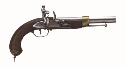 Lot 385 - A CONTINENTAL FLINTLOCK REGULATION PISTOL FOR THE EASTERN MARKET