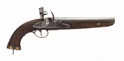Lot 386 - A CONTINENTAL FLINTLOCK REGULATION PISTOL