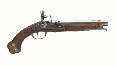 Lot 388 - A GERMAN FLINTLOCK REGULATION PISTOL