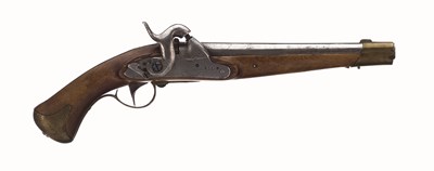 Lot 391 - A SCANDINAVIAN PERCUSSION CAVALRY PISTOL