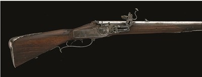 Lot 401 - A GERMAN WHEEL-LOCK SPORTING RIFLE