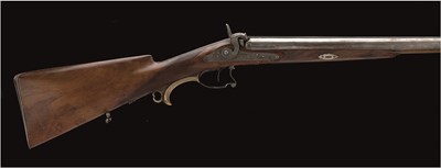 Lot 411 - A CONTINENTAL PERCUSSION SPORTING GUN