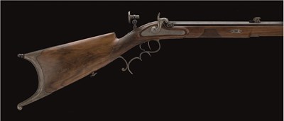 Lot 425 - A .400 CALIBRE GERMAN PERCUSSION TARGET RIFLE