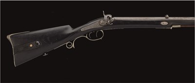 Lot 428 - A .500 CALIBRE CONTINENTAL PERCUSSION SPORTING RIFLE BY F. FIEGE IN DRIESEN