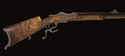 Lot 430 - A FINE .36 CALIBRE GERMAN KESSLER SYSTEM FALLING BLOCK TARGET RIFLE BY F. W. KESSLER
