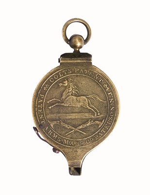 Lot 444 - A VERY RARE BRASS CAP PRIMER FOR A COLT PATERSON REVOLVER