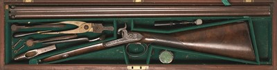 Lot 464 - A 20 BORE D.B. PERCUSSION SPORTING GUN BY JOSEPH MANTON