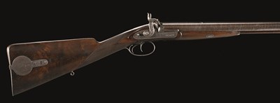 Lot 493 - AN 11 BORE D.B. PERCUSSION SPORTING GUN FOR BALL BY J. & H. BEATTIE