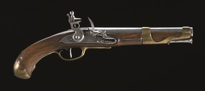 Lot 515 - A FRENCH MODEL 1763 FLINTLOCK CAVALRY PISTOL