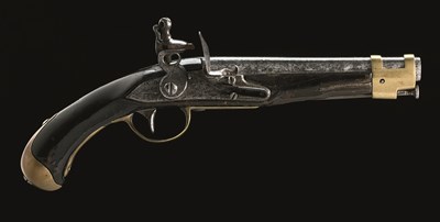 Lot 516 - A FRENCH REGULATION FLINTLOCK PISTOL