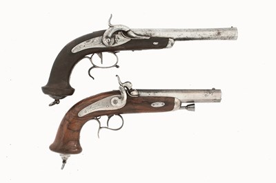 Lot 521 - A BELGIAN PERCUSSION OFFICER'S PISTOL SIGNED MERCIER